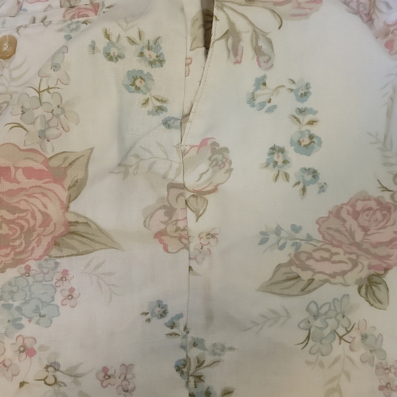 Hunt Club 8 Vintage 90s Floral 100% Linen Pleated Front Relaxed Mom Shorts - Picture 8 of 10